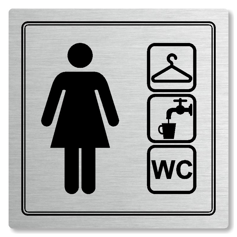 Piktogram Šatna ženy, wc